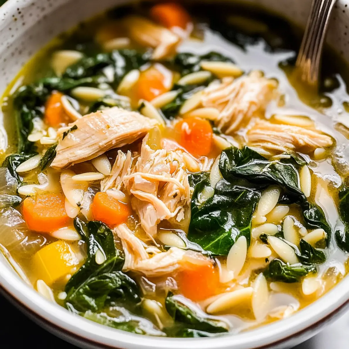 Lemon Chicken Orzo Soup