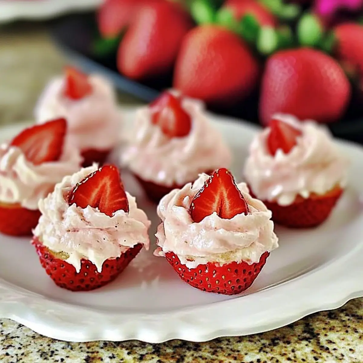 Strawberry Cheesecake Strawberry Bites