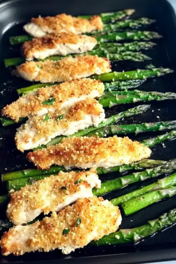 Baked Chicken and Asparagus with Parmesan