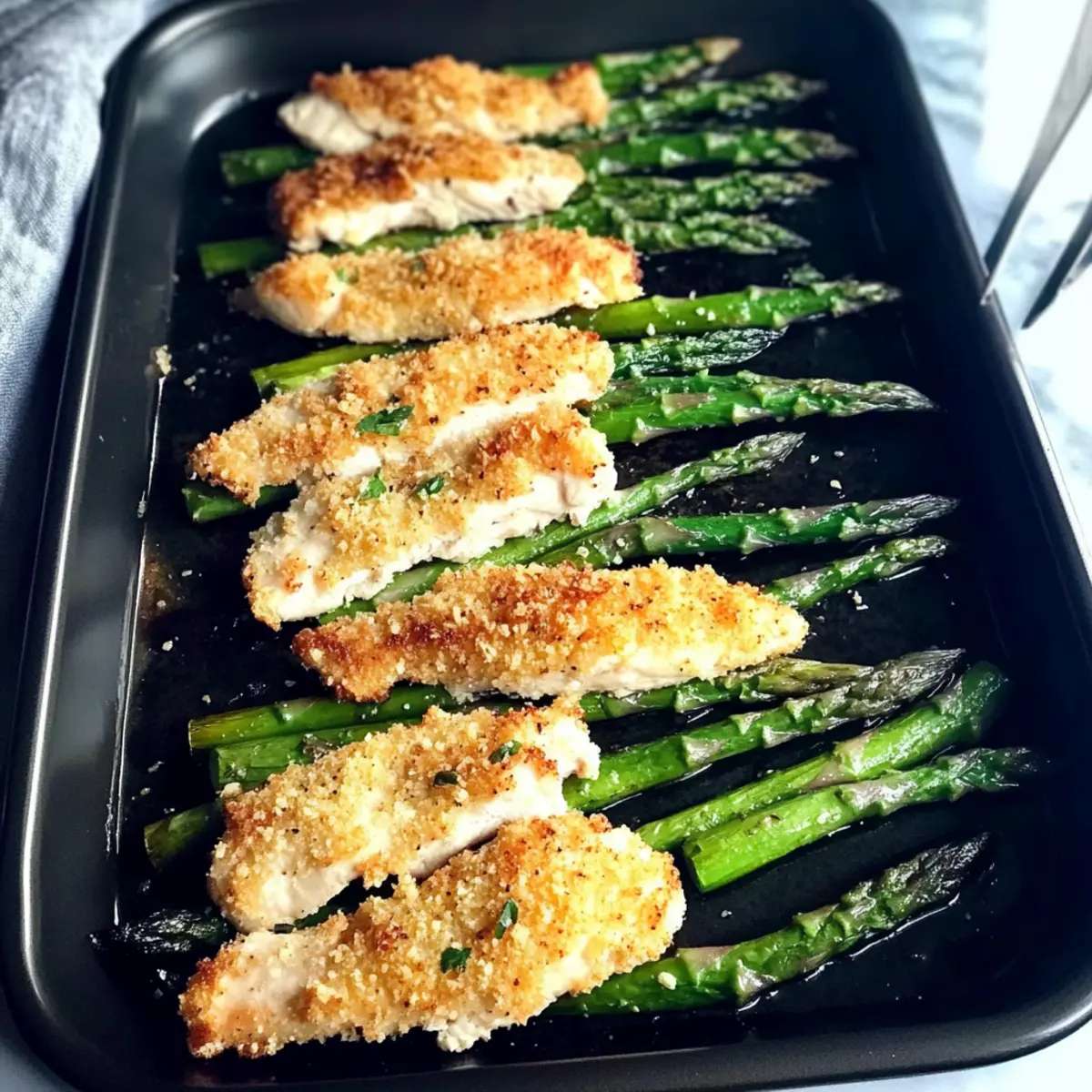 Baked Chicken and Asparagus with Parmesan