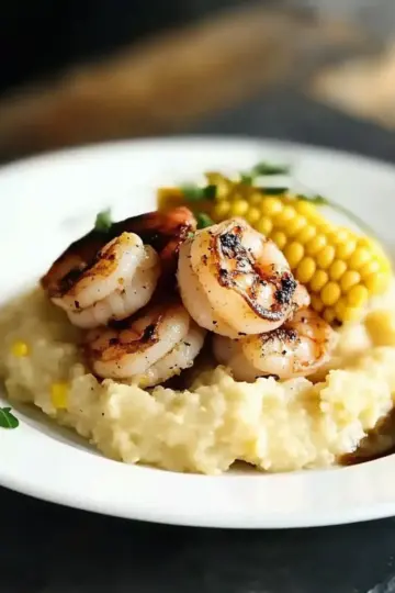 Shrimp and Cauliflower Grits