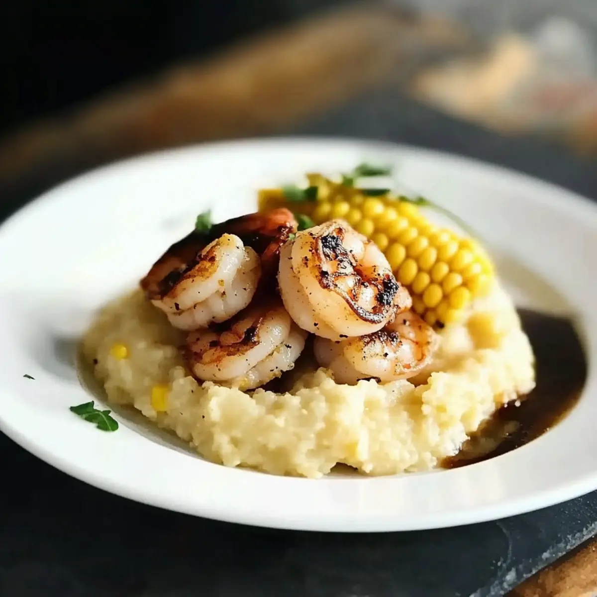 Shrimp and Cauliflower Grits