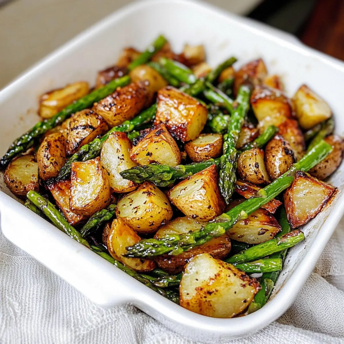 Roasted Potatoes with Asparagus