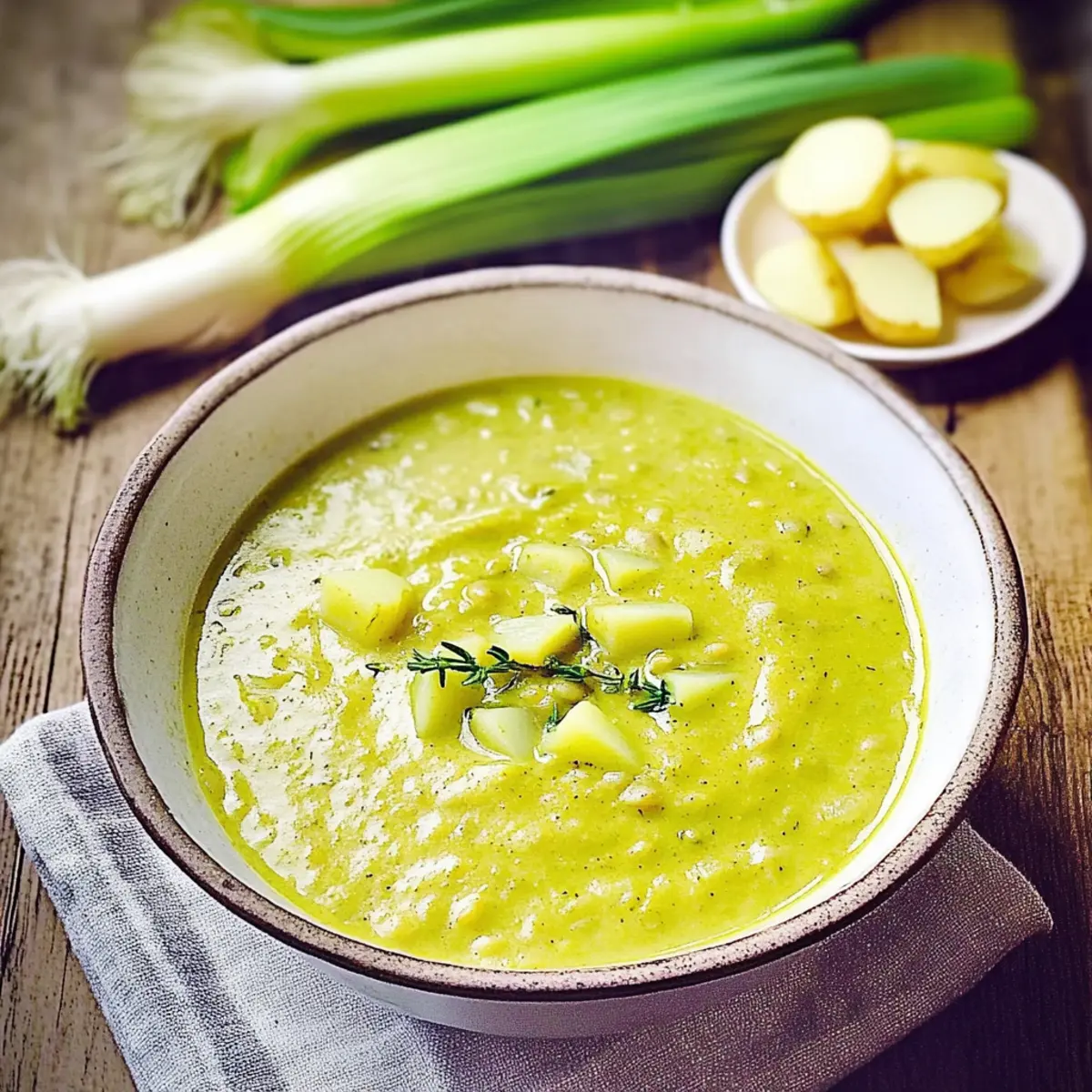 LENTIL LEEK AND POTATO SOUP