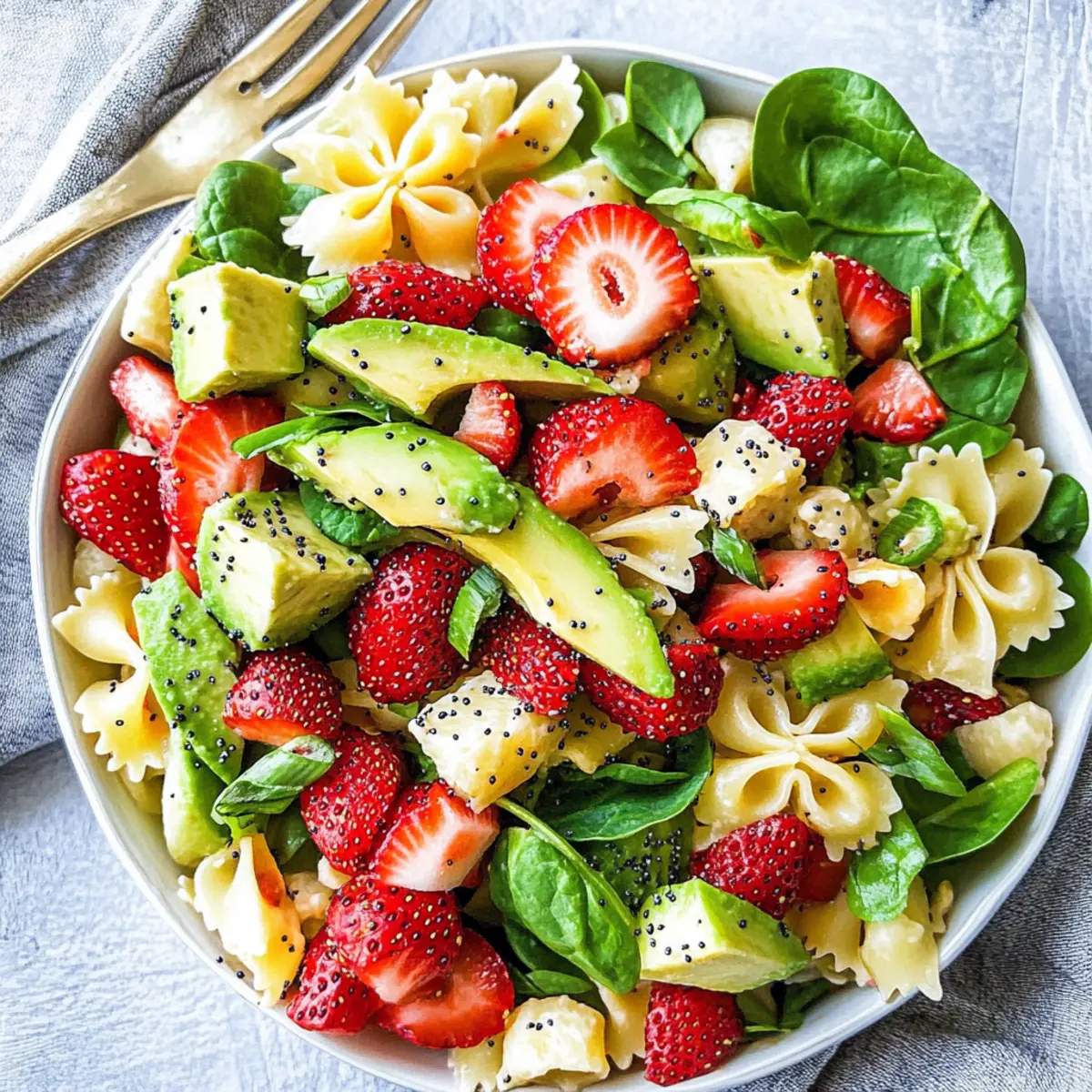 Strawberry Avocado Pasta Salad