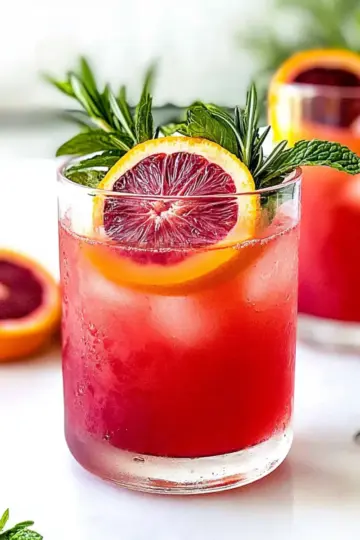 Sparkling Blood Orange Mocktail