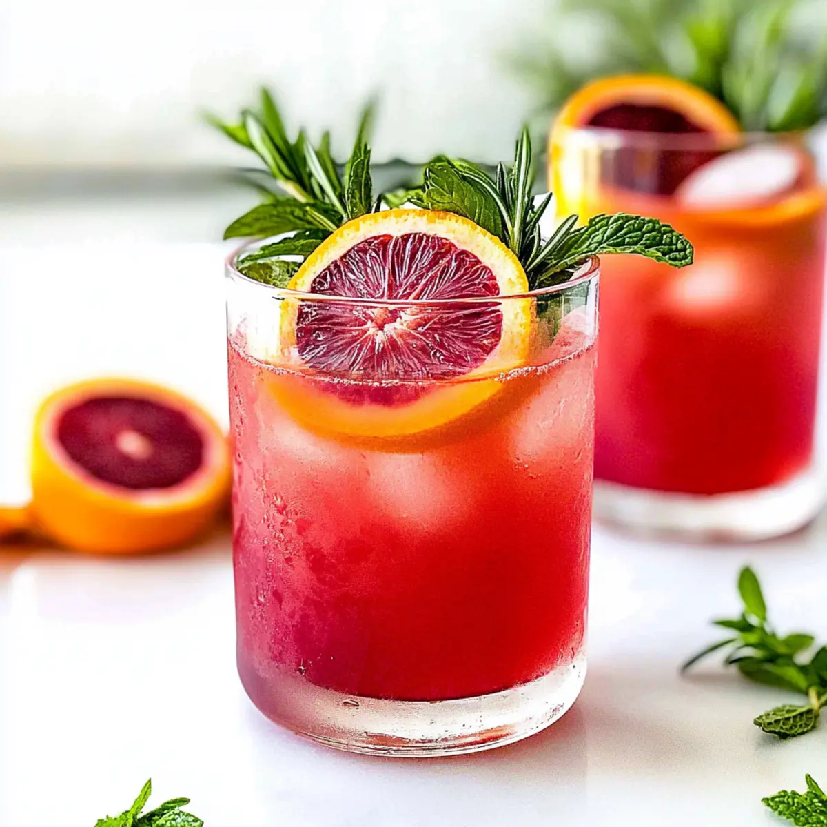 Sparkling Blood Orange Mocktail