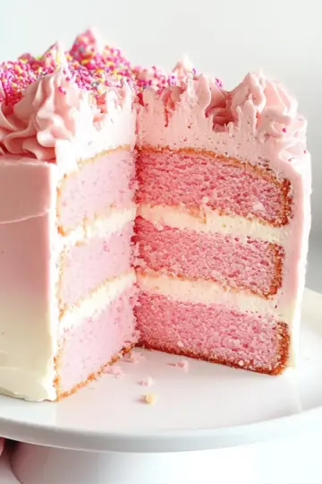 Pink Ombre Cake Recipe