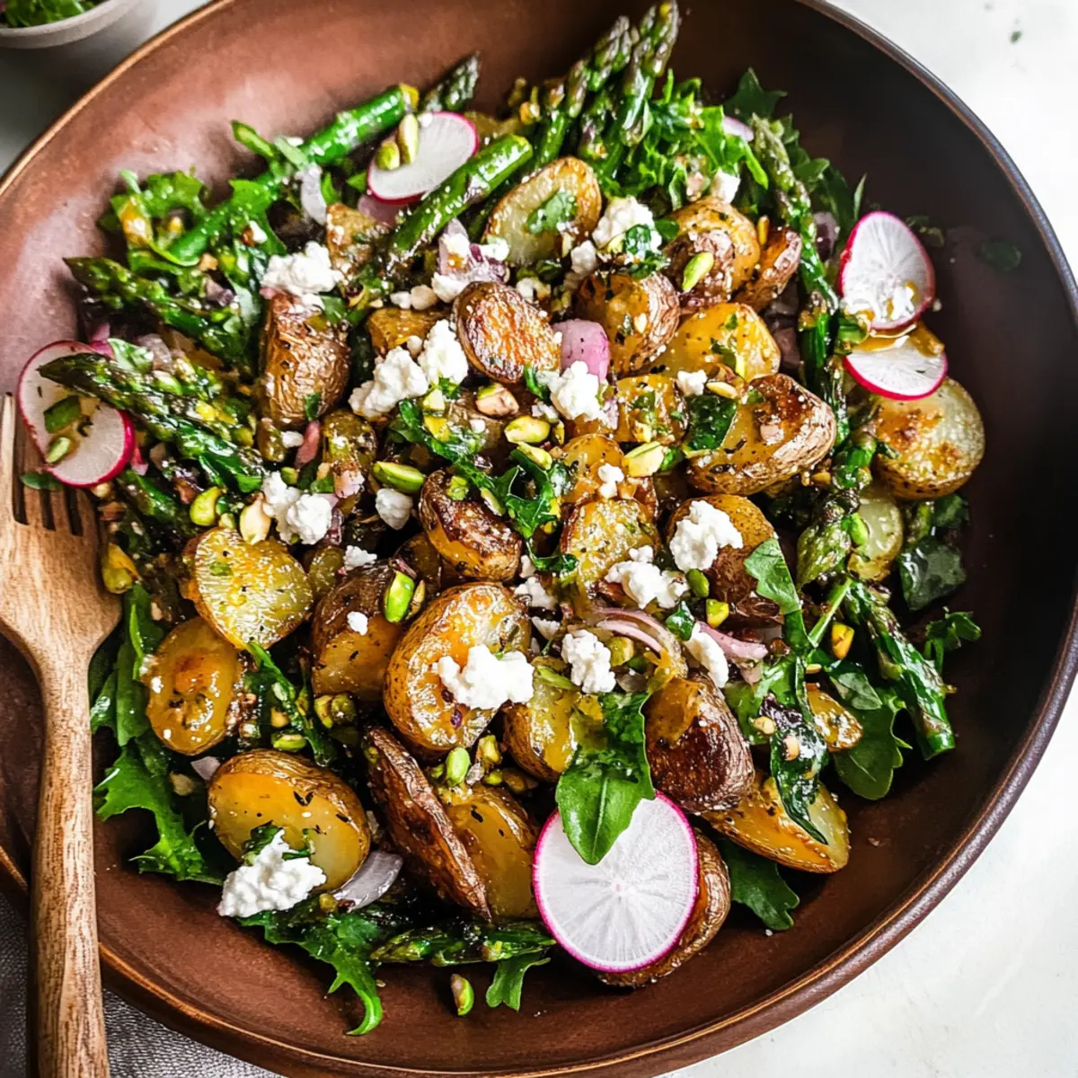 Roasted Potato Salad with Pistachio Orange Vinaigrette