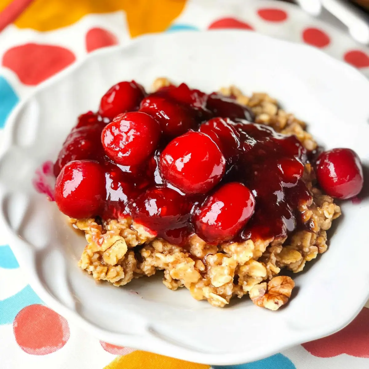 Crockpot Cherry Pie Oatmeal
