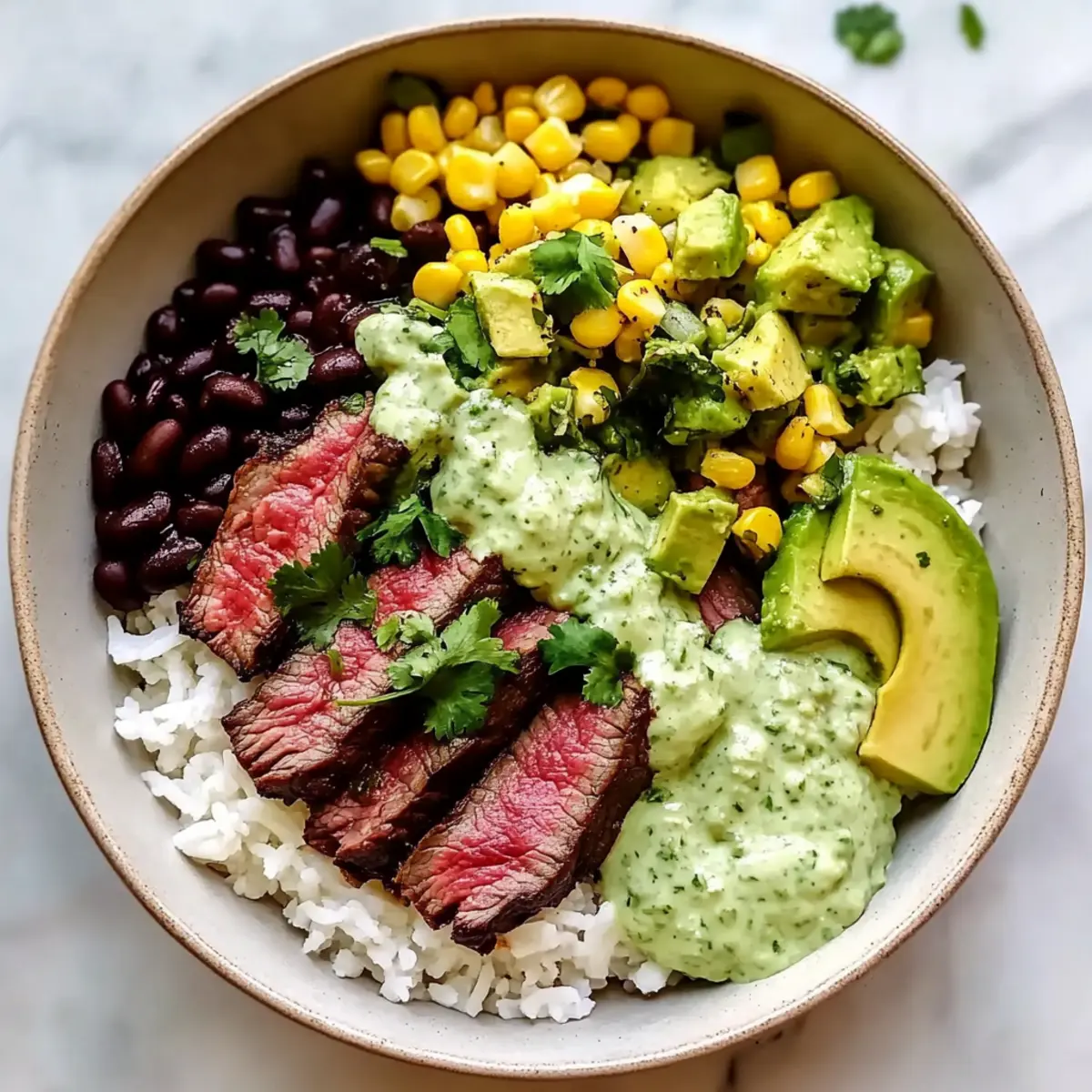 Cilantro Lime Steak and Rice Bowls