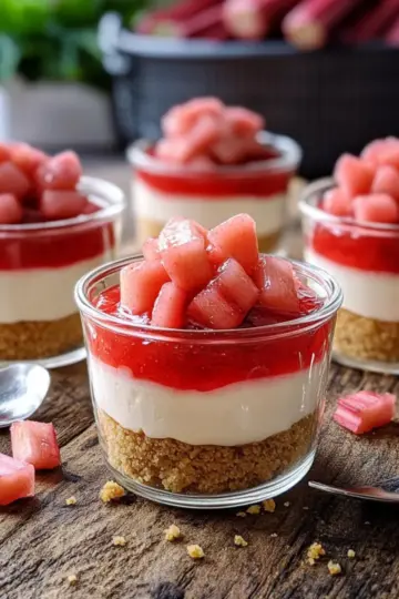Rhubarb Cheesecake Creams