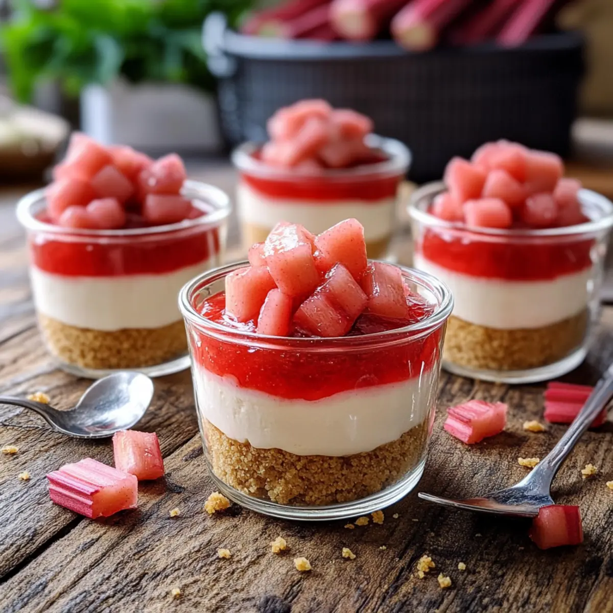 Rhubarb Cheesecake Creams