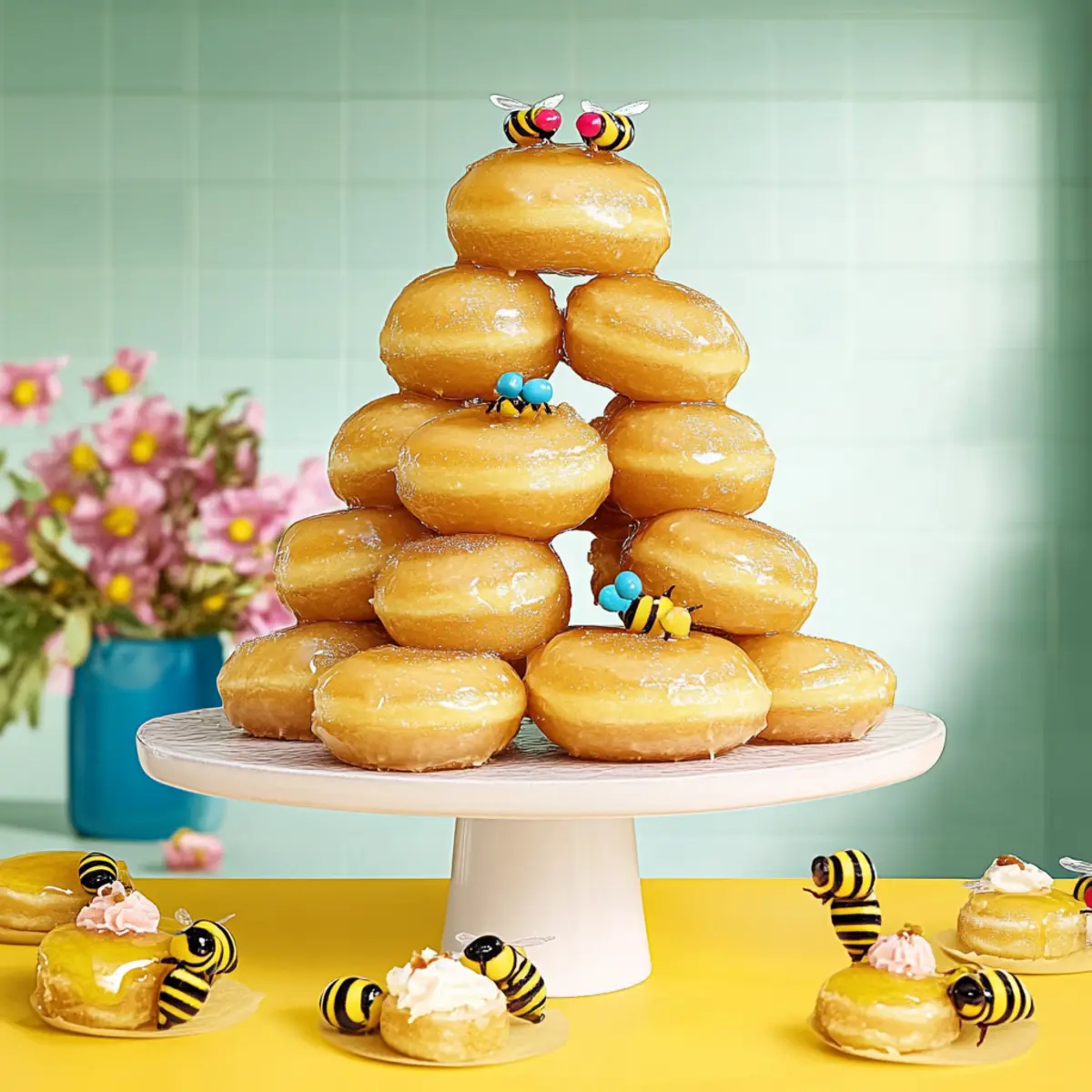 Glazed Honey Doughnut Beehive