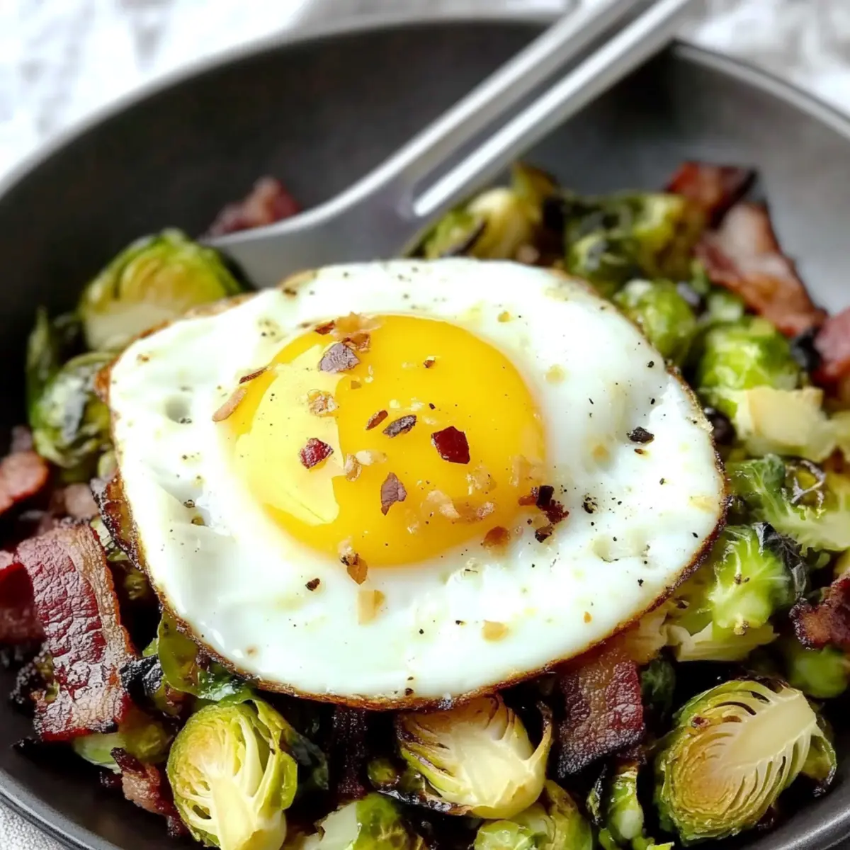 Brussel Sprout Hash With Bacon