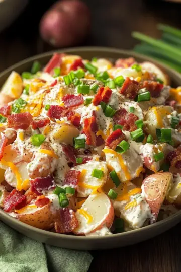 Cheddar Bacon Ranch Potato Salad