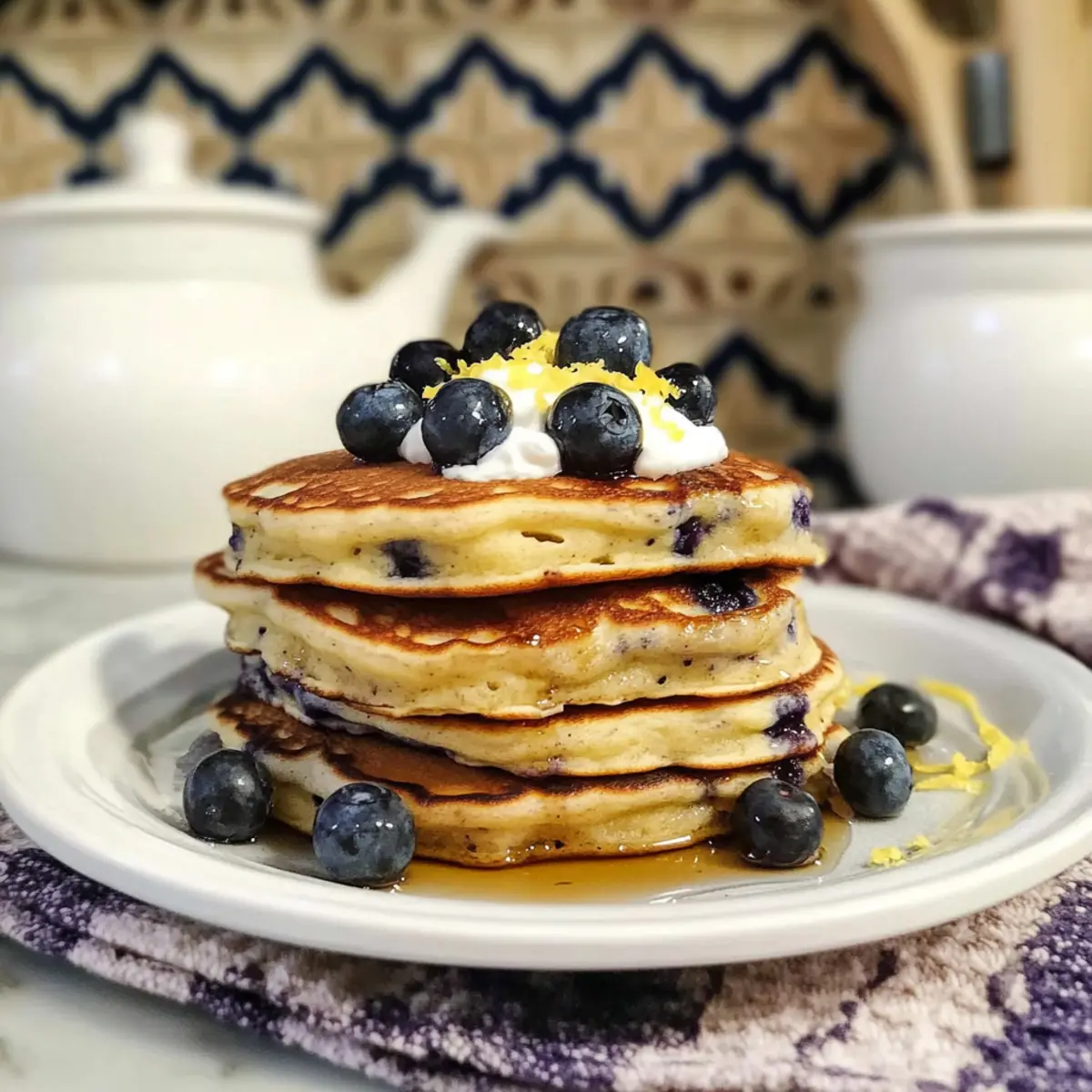 Fluffy Blueberry Pancakes Recipe