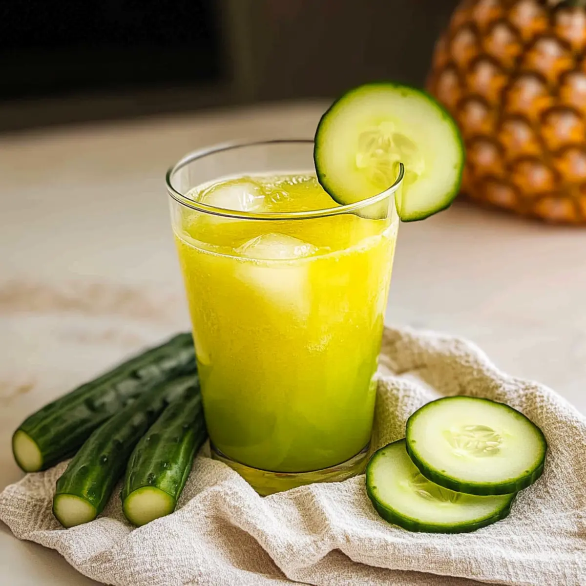 Pineapple and Cucumber Juice