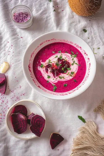 Pink Beet Creamy Soup