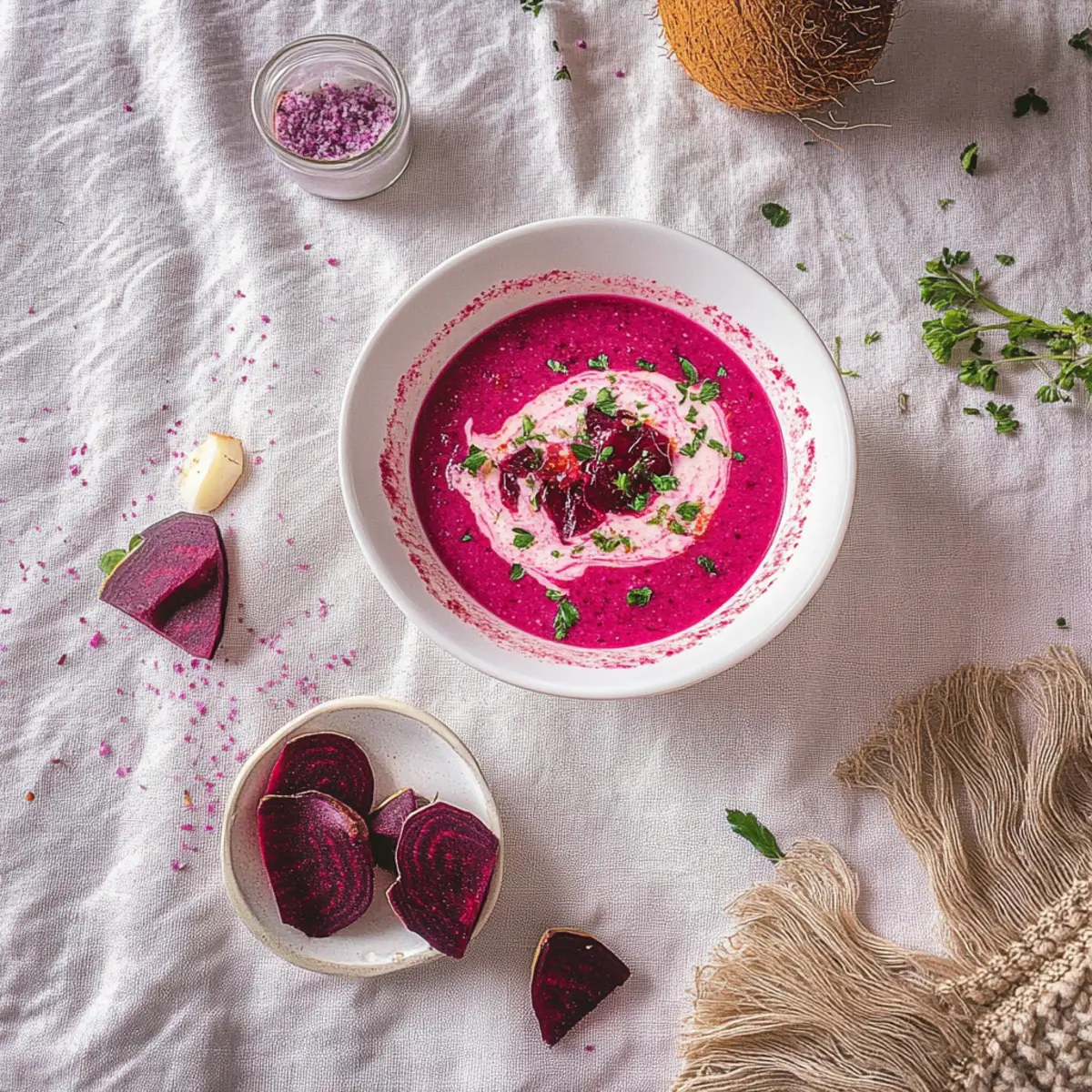 Pink Beet Creamy Soup