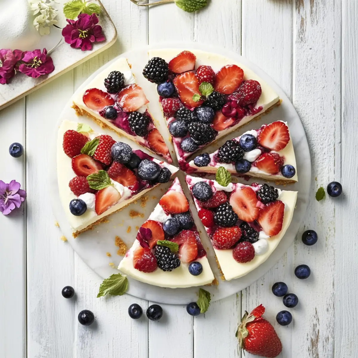 Cheesecake with Berry Toppings