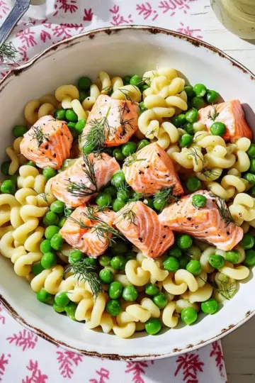 Spring Pasta with Salmon, Peas, and Dill