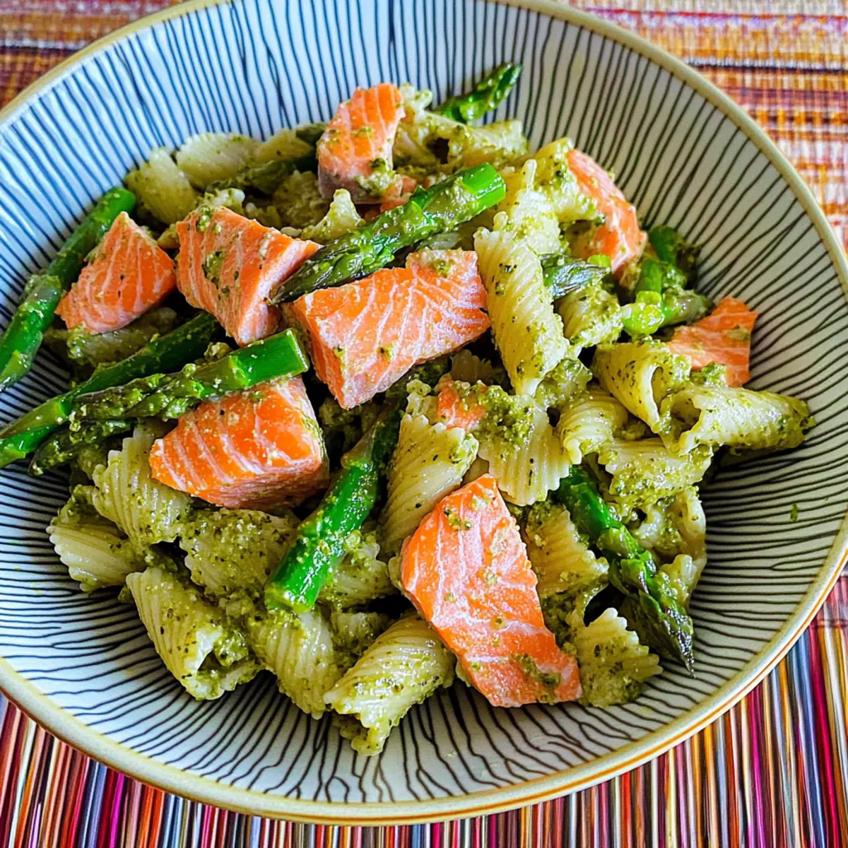 Smoked Salmon Pasta Salad with Asparagus