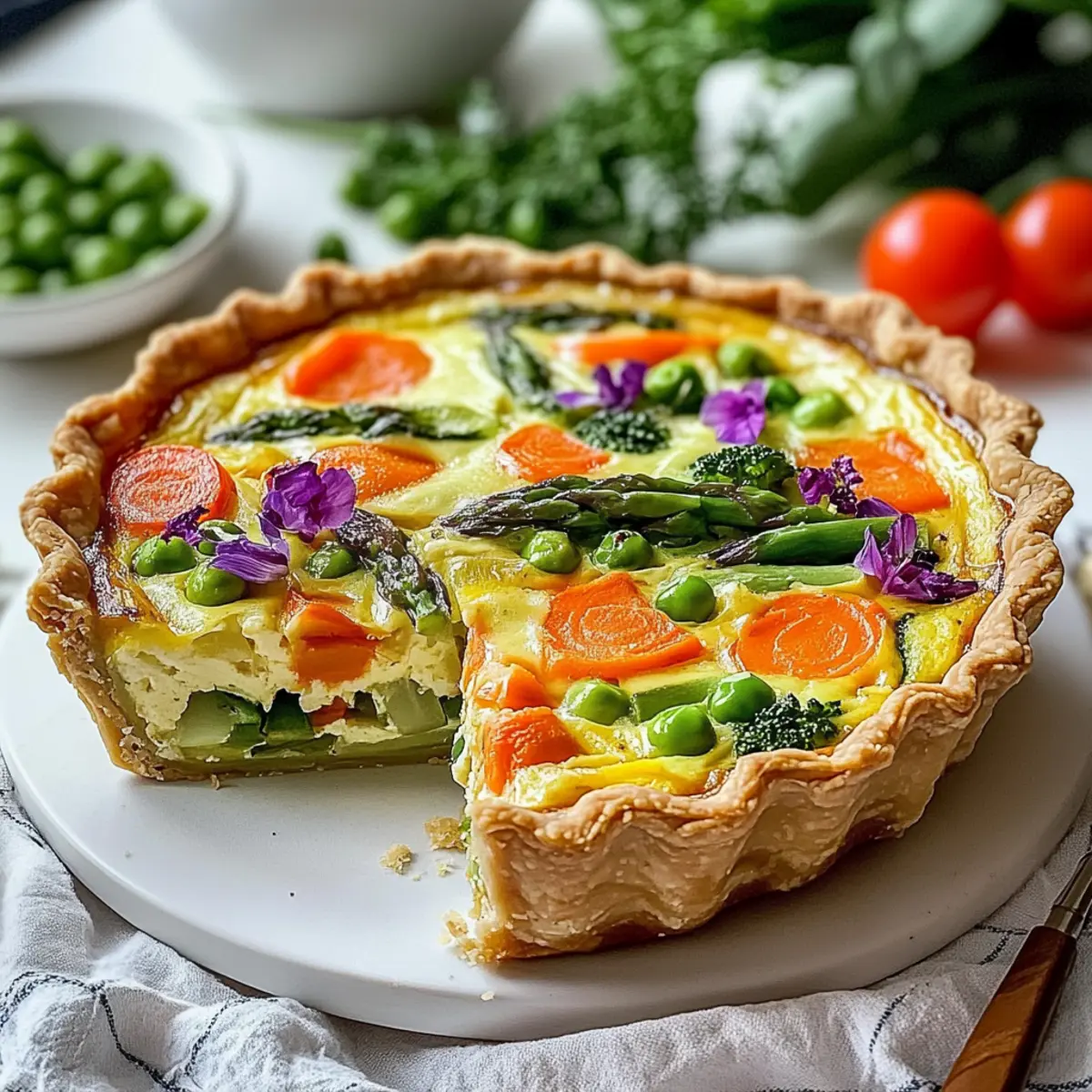 Vegan Spring Vegetable Quiche