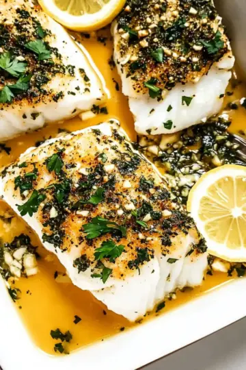 Garlic Herb Baked Cod