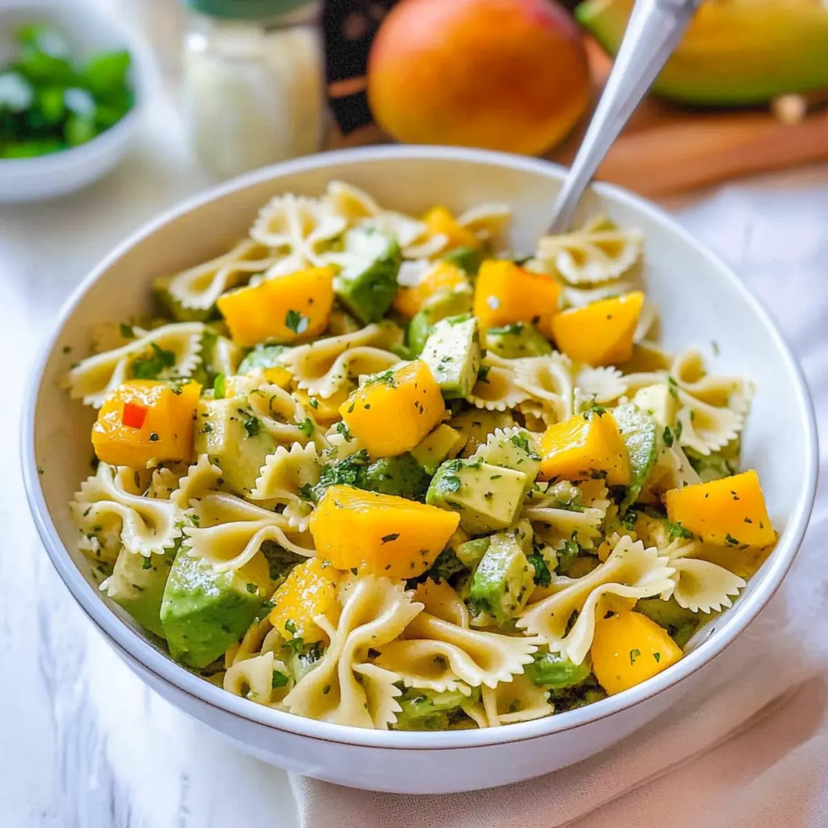 Mango Avocado Pasta Salad