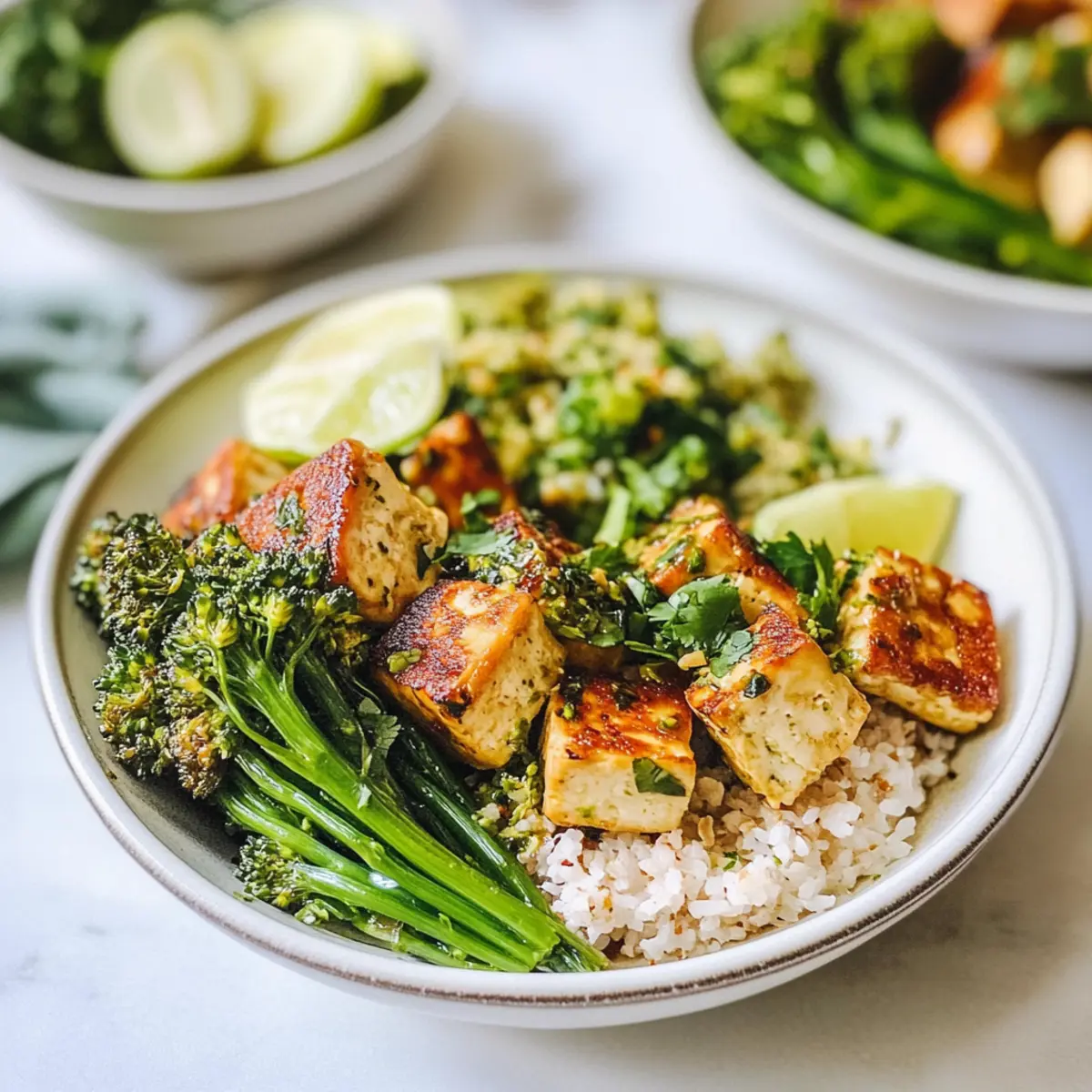 Cilantro Lime Tofu Bowls