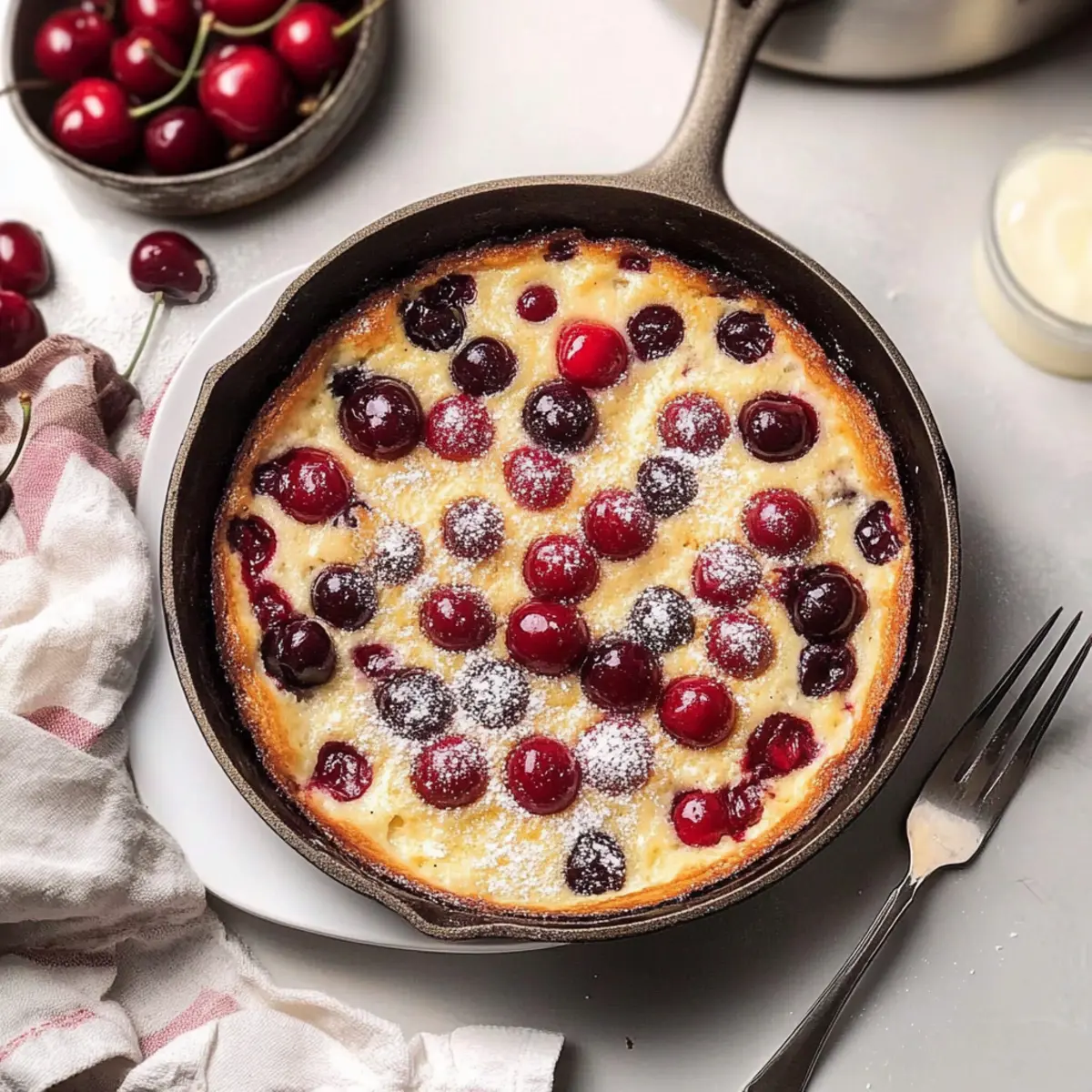 Creamy Cherry Clafoutis with Crisp Edges