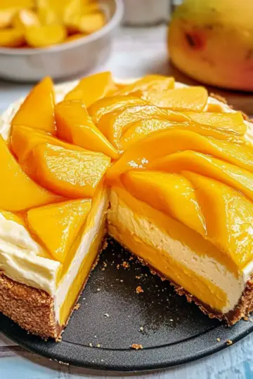 No Bake Mango Cheesecake