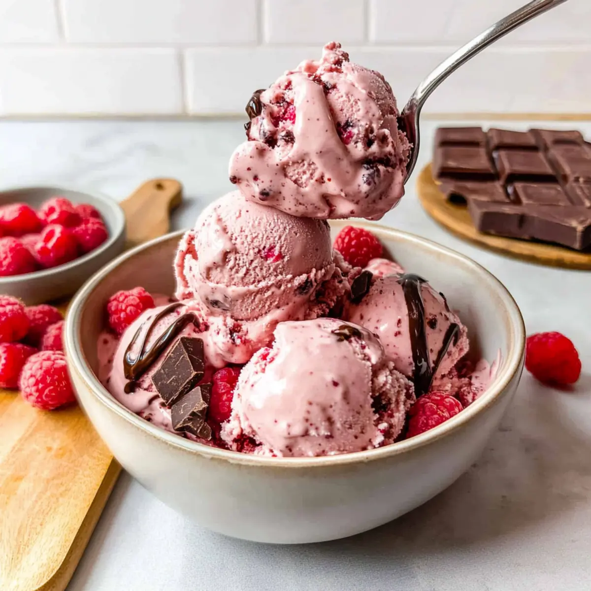 Raspberry Chocolate Ice Cream