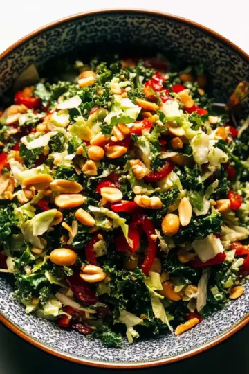 Roasted Peanut Kale Crunch Salad
