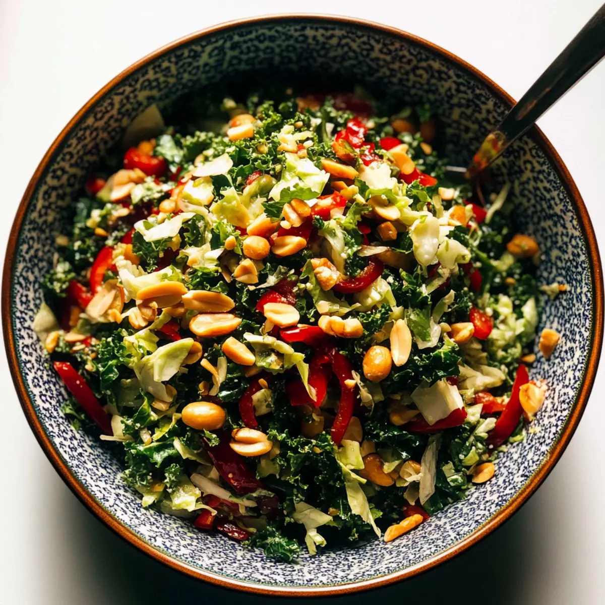 Roasted Peanut Kale Crunch Salad
