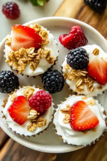Frozen Yogurt Granola Cups