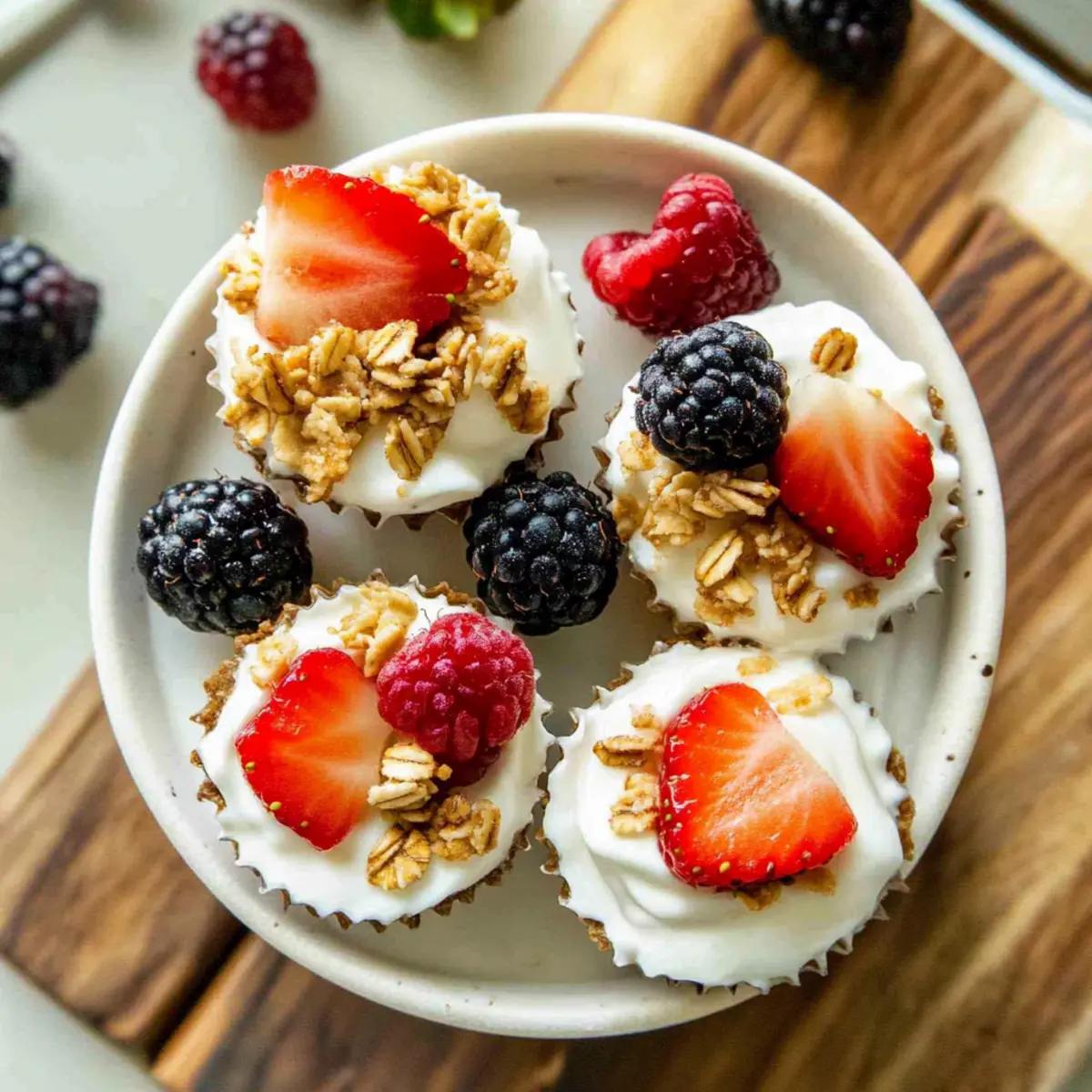 Frozen Yogurt Granola Cups
