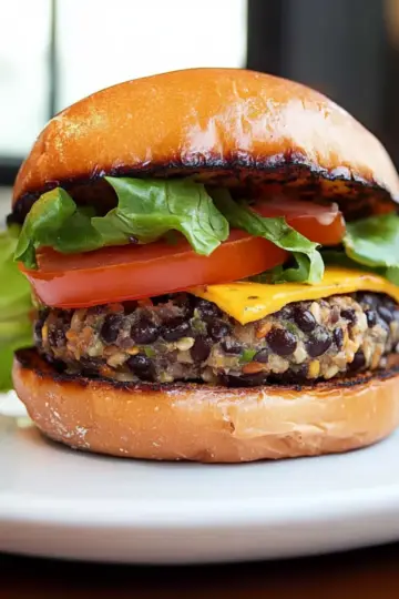 Vegan Black Bean & Farro Burger