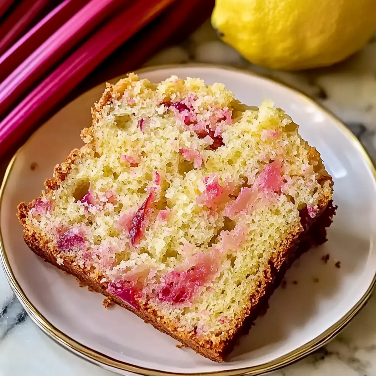 Delicious Lemon Rhubarb Bread