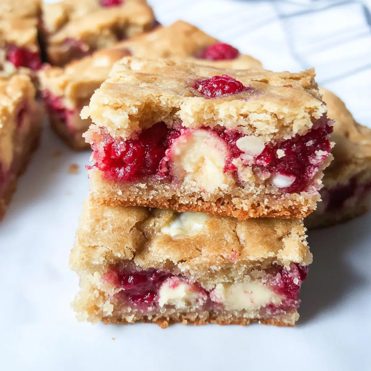White Chocolate Raspberry Blondies