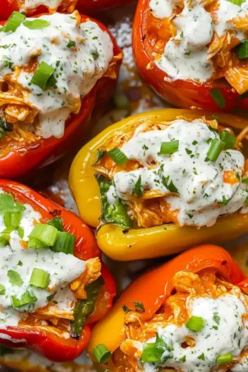 Buffalo Chicken Stuffed Peppers