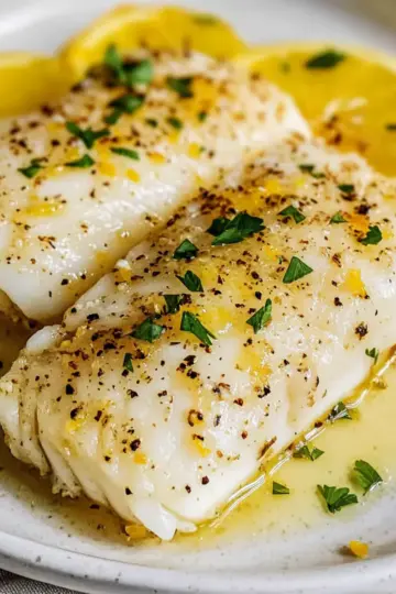 Lemon Garlic Butter Baked Cod