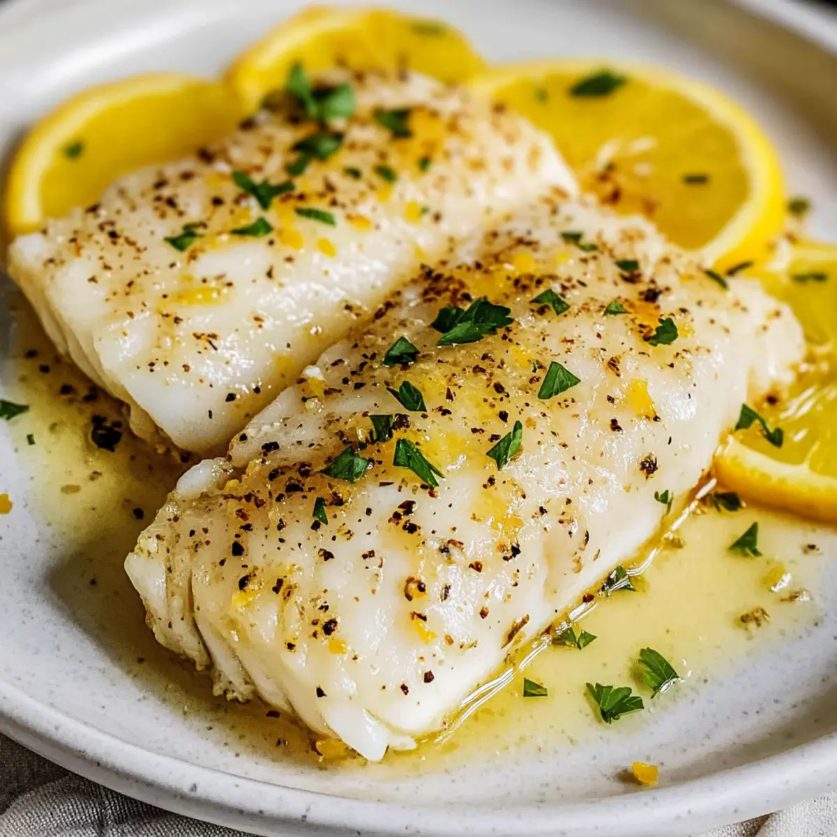 Lemon Garlic Butter Baked Cod