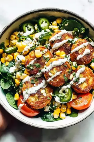 Sweet Potato Fritters and Jalapeño Ranch