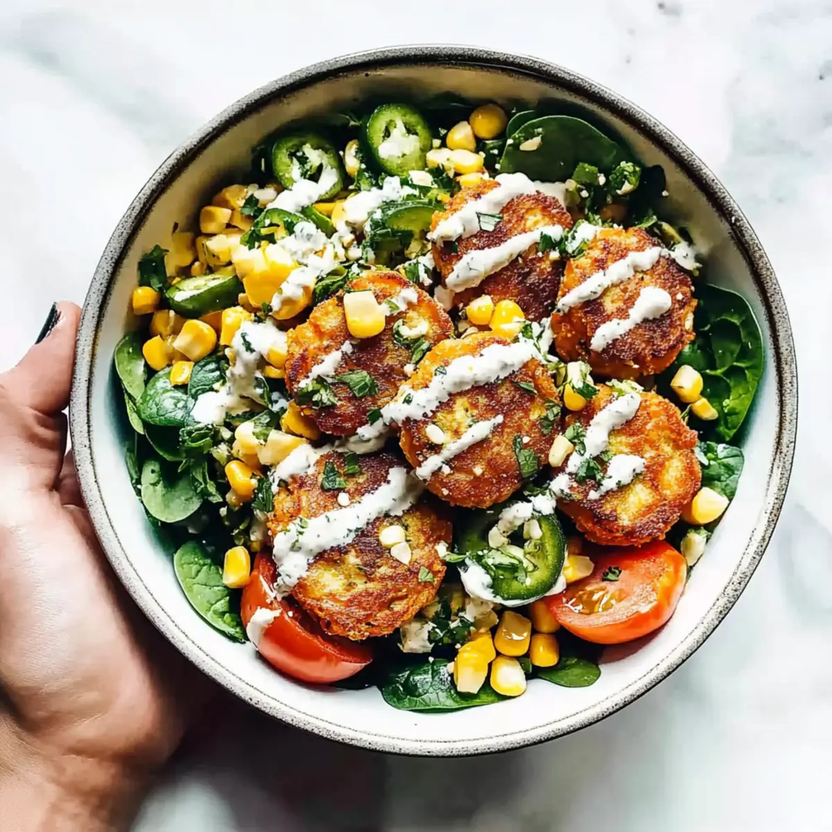 Sweet Potato Fritters and Jalapeño Ranch