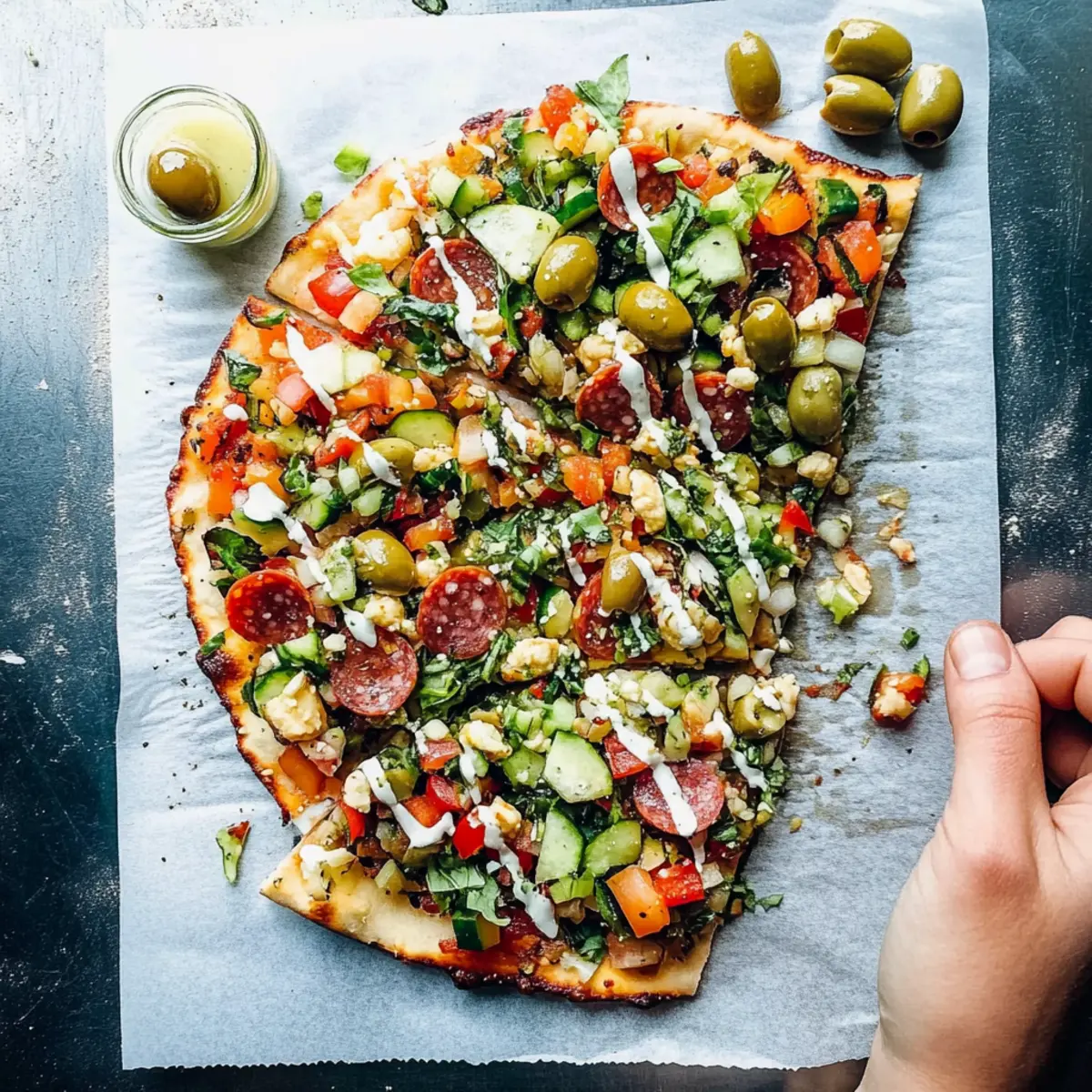 Chopped Salad Pizza