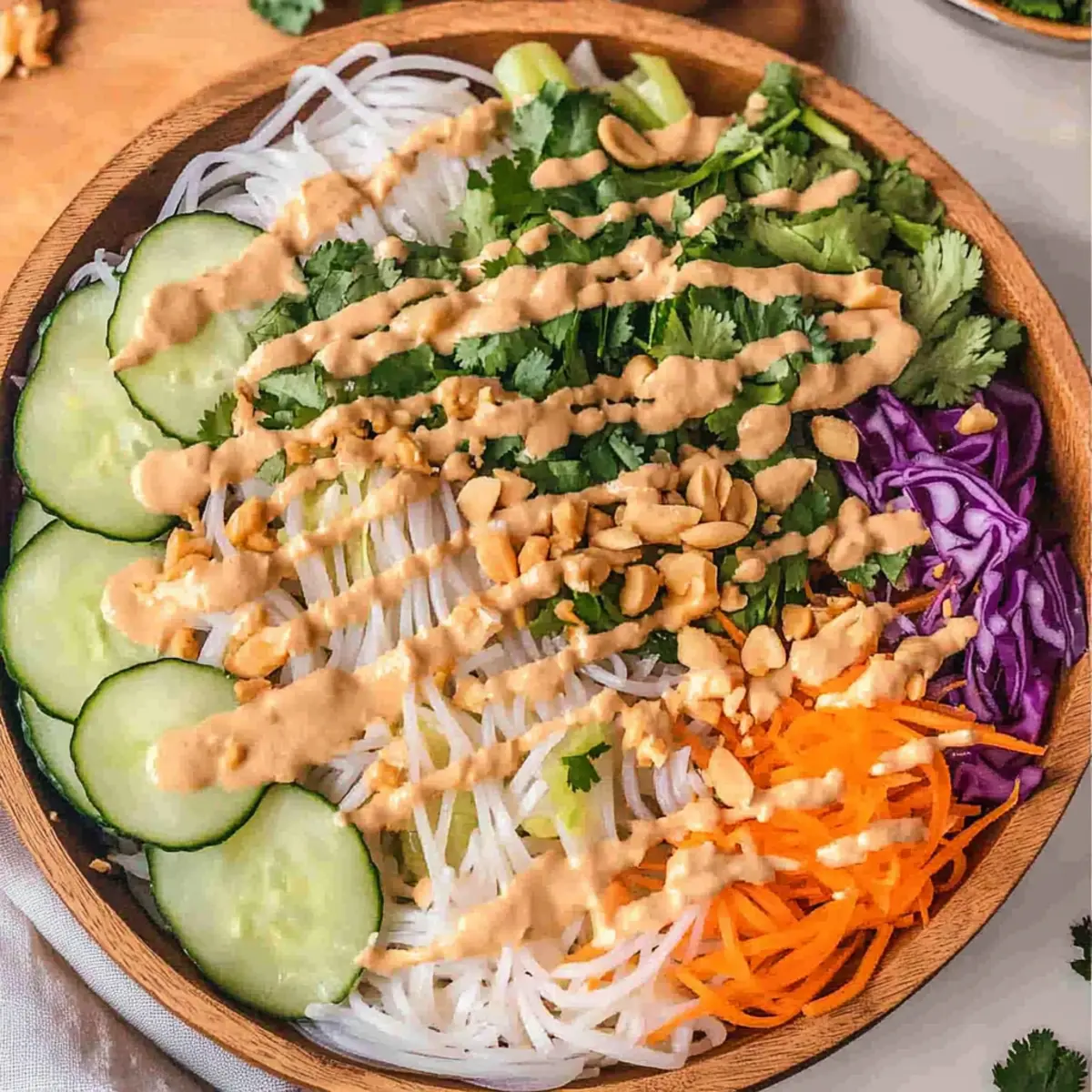 Spring Roll Salad with Peanut Sauce