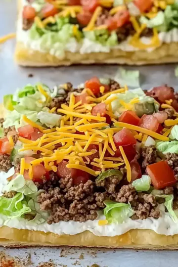 Crescent Roll Taco Pizza