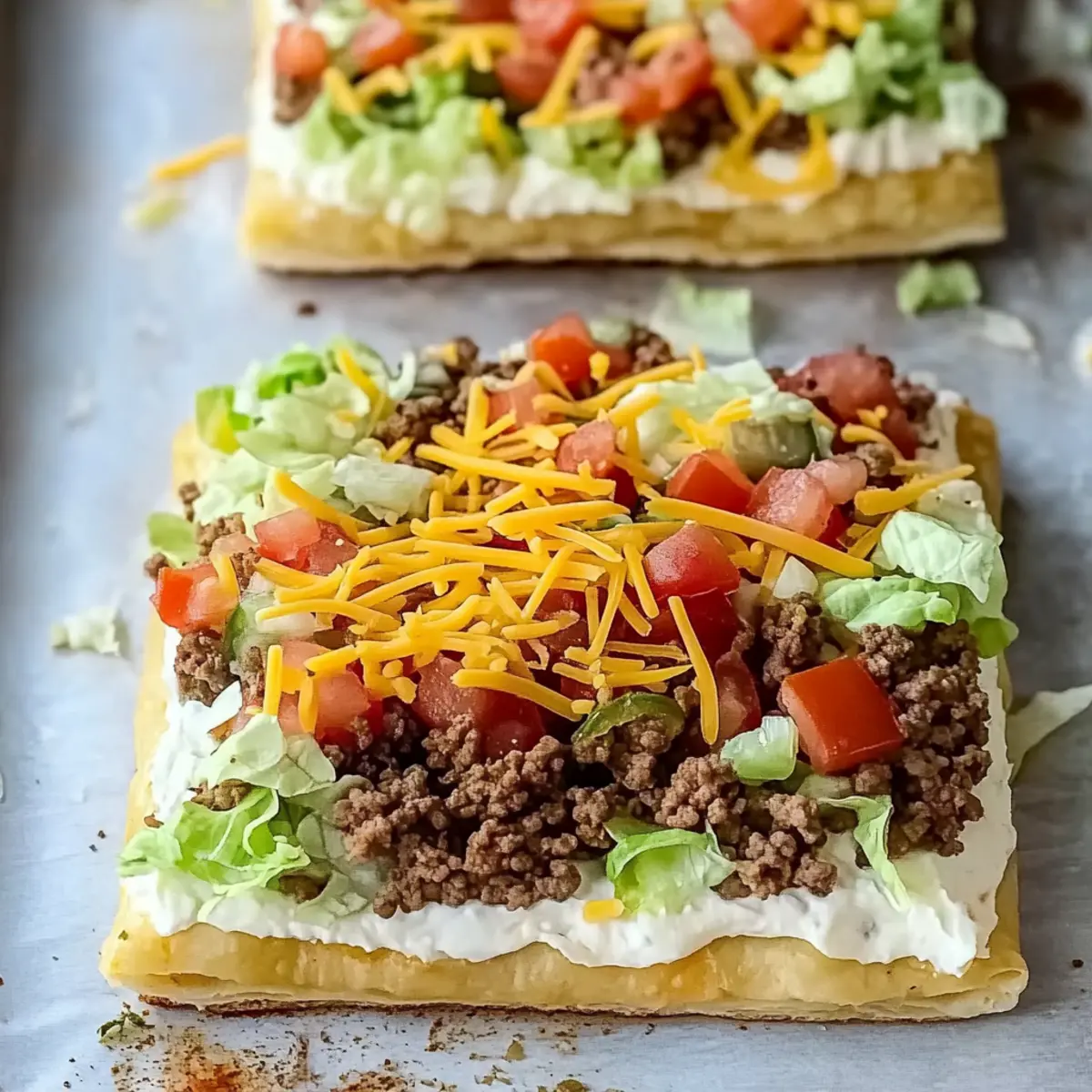 Crescent Roll Taco Pizza